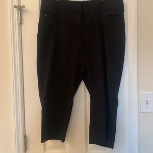 Plus size black capris